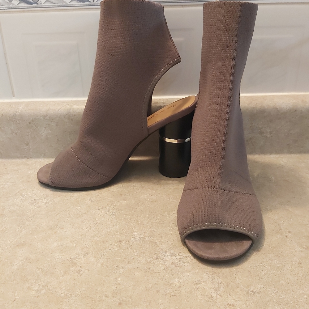 Call It Spring Grey Sock Heels Size 8.5